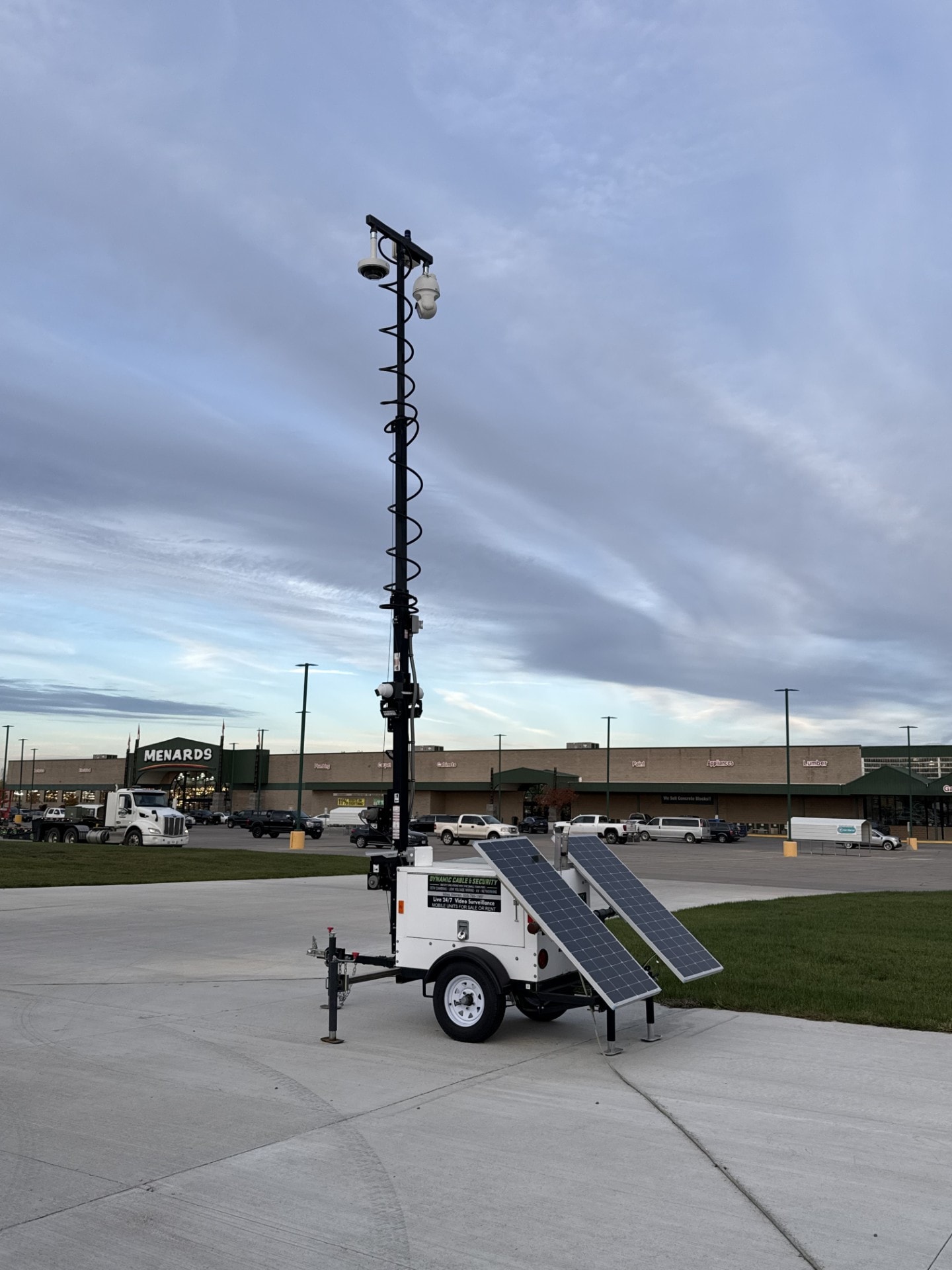 Dynamic Cable & Security mobile CCTV trailer