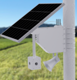 Solar powered mobile CCTV security tower